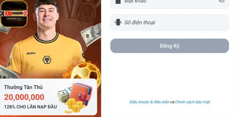 Đăng ký KM1888B với biểu mẫu dễ hiểu, đơn giản cho hội viên